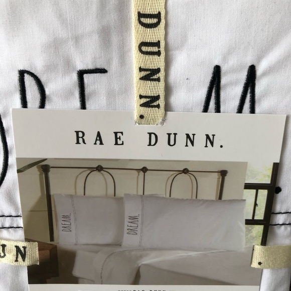 Rae Dunn DREAM Embroidered Pillowcases Set Of 2 - Picture 3 of 3